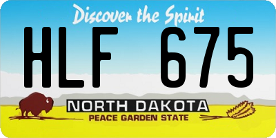 ND license plate HLF675