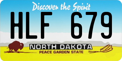 ND license plate HLF679