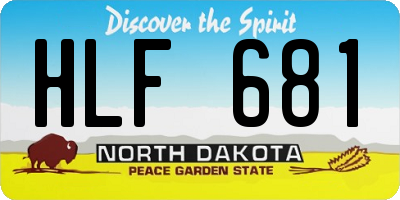 ND license plate HLF681