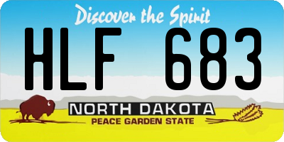 ND license plate HLF683