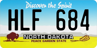 ND license plate HLF684
