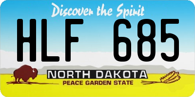 ND license plate HLF685