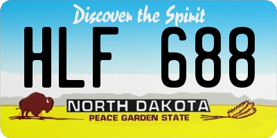 ND license plate HLF688