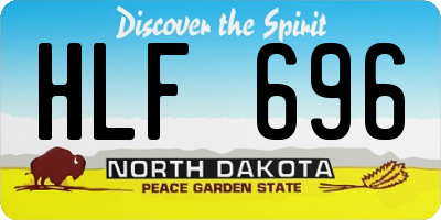 ND license plate HLF696