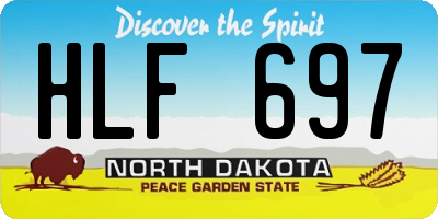 ND license plate HLF697