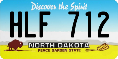 ND license plate HLF712