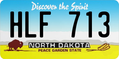 ND license plate HLF713