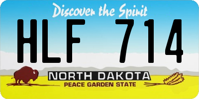 ND license plate HLF714