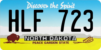 ND license plate HLF723
