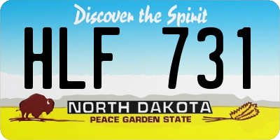 ND license plate HLF731