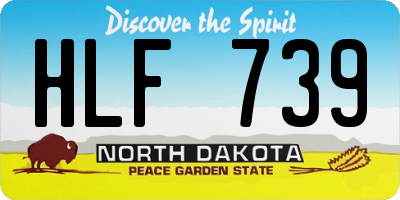 ND license plate HLF739