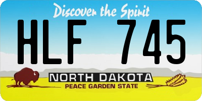 ND license plate HLF745