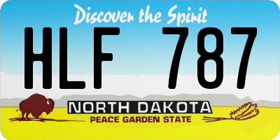 ND license plate HLF787