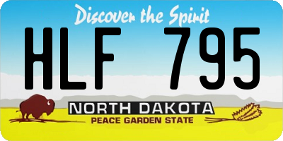 ND license plate HLF795