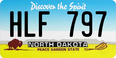 ND license plate HLF797