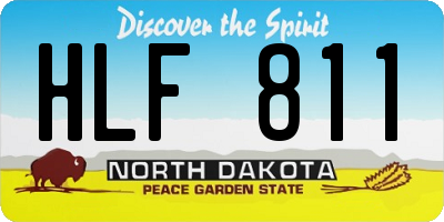 ND license plate HLF811