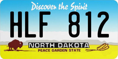 ND license plate HLF812