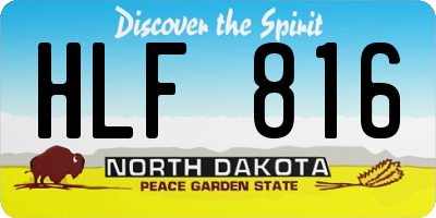 ND license plate HLF816