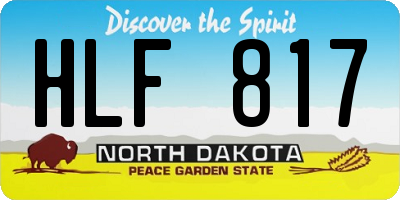 ND license plate HLF817