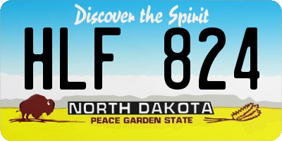 ND license plate HLF824