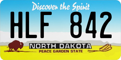 ND license plate HLF842