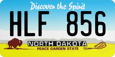 ND license plate HLF856