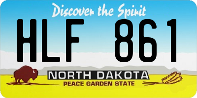ND license plate HLF861