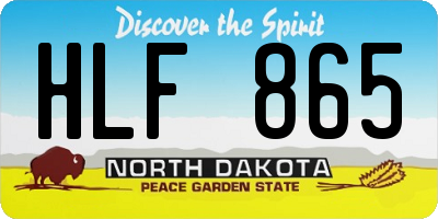 ND license plate HLF865