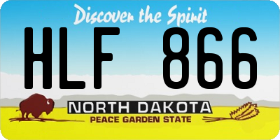 ND license plate HLF866
