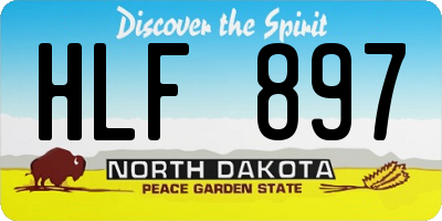 ND license plate HLF897