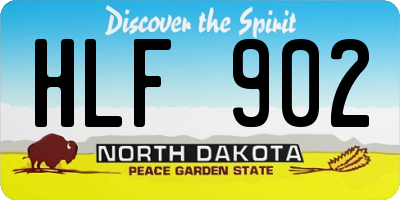 ND license plate HLF902