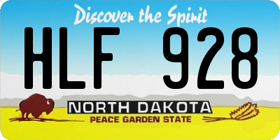 ND license plate HLF928