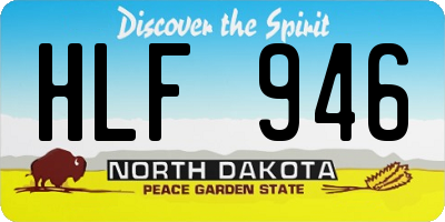 ND license plate HLF946