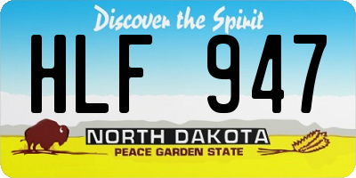 ND license plate HLF947
