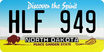 ND license plate HLF949