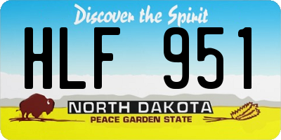 ND license plate HLF951