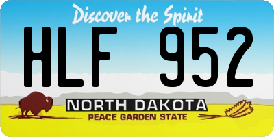 ND license plate HLF952