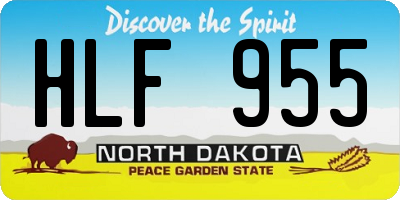 ND license plate HLF955
