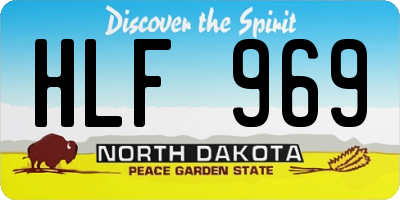 ND license plate HLF969