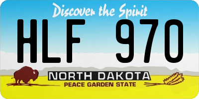 ND license plate HLF970