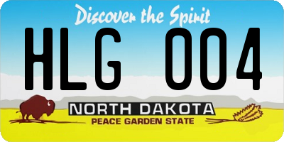 ND license plate HLG004