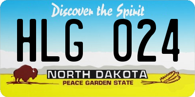 ND license plate HLG024