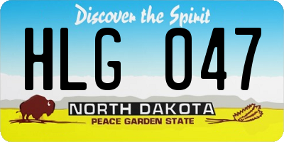 ND license plate HLG047