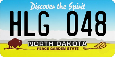ND license plate HLG048