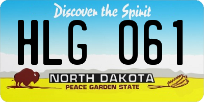 ND license plate HLG061