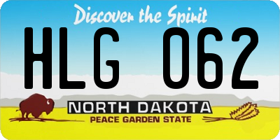 ND license plate HLG062