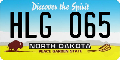 ND license plate HLG065