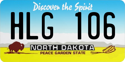 ND license plate HLG106