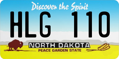ND license plate HLG110