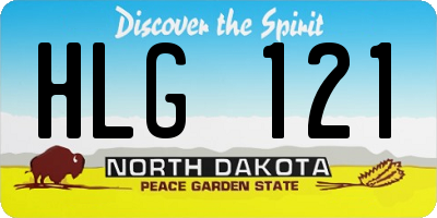 ND license plate HLG121